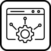 ícone de vetor de configuração da web