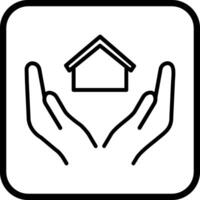 ícone de vetor de seguro de casa