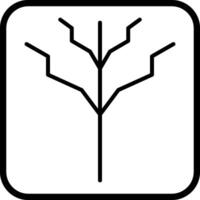 árvore sem ícone de vetor de folhas