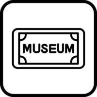 ícone de vetor de marca de museu