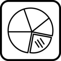 ícone de vetor de gráfico de pizza
