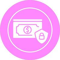 ícone de vetor de dinheiro seguro
