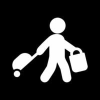 ícone de vetor de bolsa de transporte