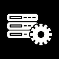 ícone de vetor de configuração de banco de dados
