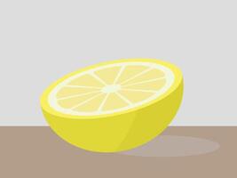 ilustração do limão em Castanho chão e cinzento fundo vetor