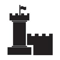 fortaleza ícone logotipo vetor Projeto modelo