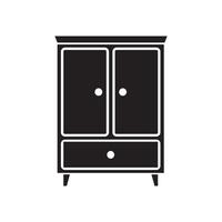 mobília armário guarda roupa ícone vetor Projeto modelo