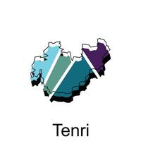 tenri cidade mapa com esboço projeto, adequado para seu companhia vetor