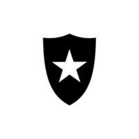 Estrela escudo ícone vetor Projeto modelo