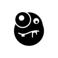 emoji estúpido do sorrir ícone vetor Projeto modelo