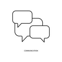 comunicação conceito linha ícone. simples elemento ilustração. comunicação conceito esboço símbolo Projeto. vetor