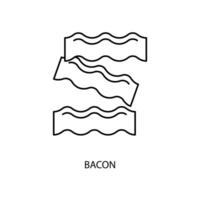 bacon conceito linha ícone. simples elemento ilustração. bacon conceito esboço símbolo Projeto. vetor