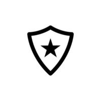 Estrela escudo ícone vetor Projeto modelo