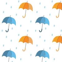 vetor padronizar com colori guarda-chuvas e pingos de chuva, vetor ilustração