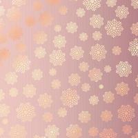 fundo de natal com padrão de floco de neve ouro rosa vetor