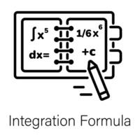 na moda integração Fórmula vetor