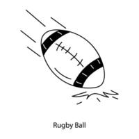 bola de rugby na moda vetor