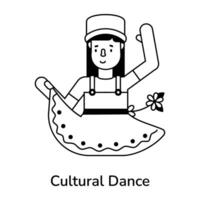 na moda cultural dança vetor