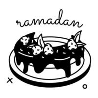 na moda Ramadã sobremesa vetor