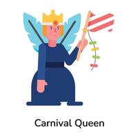 na moda carnaval rainha vetor