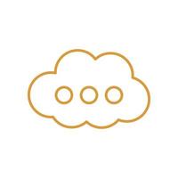 dormindo nuvem bolha estilo de linha ícone vector design