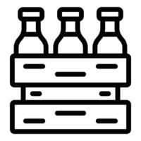 Cerveja garrafas pacote ícone esboço vetor. artigos de vidro preparar embarcações vetor