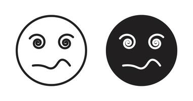 hipnotizado emoji ícone vetor
