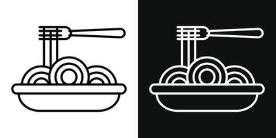 ícone de vetor de espaguete