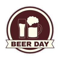 emblema do dia da cerveja vetor