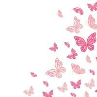 desenho de vetor de borboletas rosa fofas