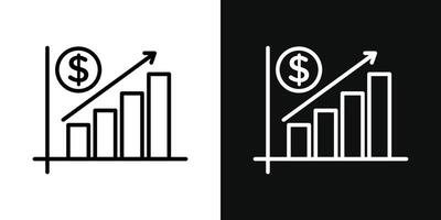 investimento crescimento ícone vetor