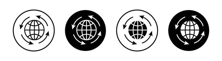 ícone de vetor de globalização