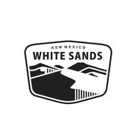 branco areias nacional parque logotipo vetor projeto, monoline ícone areias símbolo ilustração Projeto