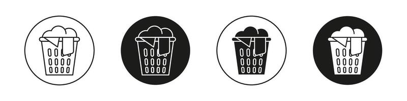 ícone de cesto de roupa suja vetor