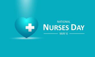 nacional enfermeiras dia pode 06 fundo vetor ilustração