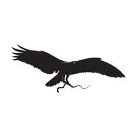 logotipo vetor Águia Caçando serpente Projeto