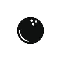 ícone de bola de boliche isolado no fundo branco vetor