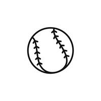 beisebol linha ícone isolado em branco fundo vetor