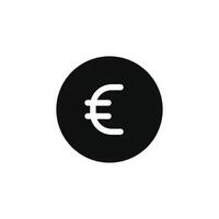 euro ícone isolado em branco fundo vetor