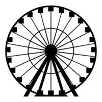 ferris roda vetor silhueta ilustração.