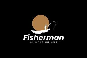 pescador logotipo vetor ícone ilustração