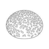 mão desenhado Chocolate pão ícone desenho animado vetor ilustração isolado em branco fundo