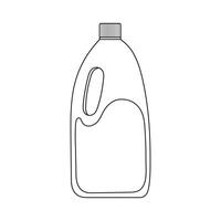 mão desenhado crianças desenhando desenho animado vetor ilustração detergente garrafa ícone isolado em branco fundo