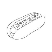mão desenhado cachorro quente ícone desenho animado vetor ilustração isolado em branco fundo
