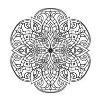 esboço mandala para coloração livro. decorativo volta enfeite vetor