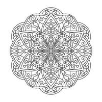 esboço mandala para coloração livro. decorativo volta enfeite vetor