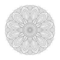 simples étnico ornamental floral arte mandala coloração livro página vetor