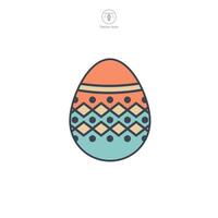 Páscoa ovo, Páscoa dia festival, ovo ícone símbolo vetor ilustração isolado em branco fundo