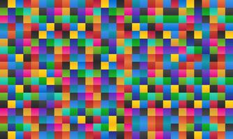 colorida quadrado abstrato fundo, colori quadrado com sombras, pixel mosaico, vetor ilustração