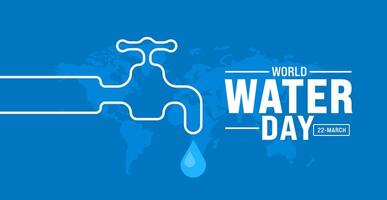 22 marcha é mundo água dia fundo Projeto modelo. mundo água dia Salve  a água e ecologia conceito com vetor abstrato Pingo D'água fundo.